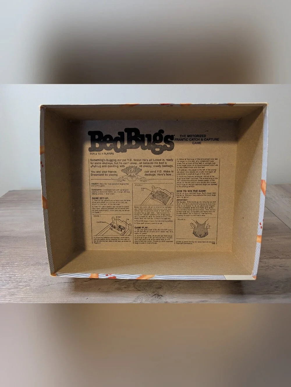 VTG 1985 Milton Bradley Bed Bugs Motorized Game Complete With Box Tested Working
